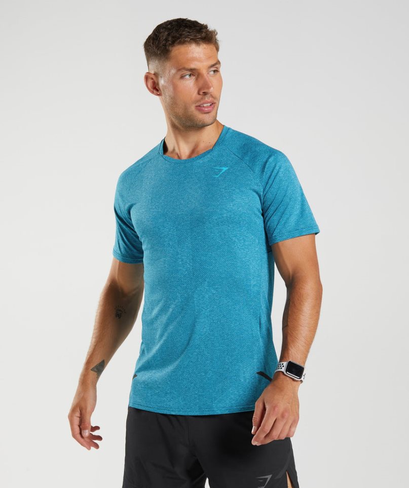 Gymshark Apex T-shirts Herren Türkis | 02653EAHT