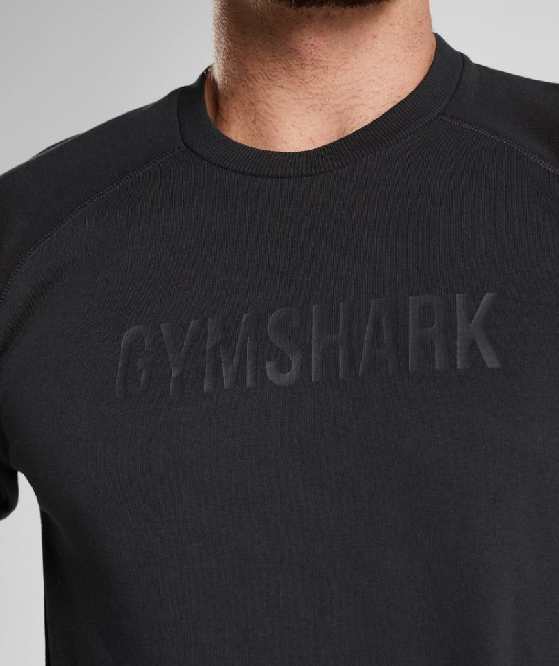 Gymshark Apollo Crew Sweatshirts Herren Schwarz | 02198HTSC