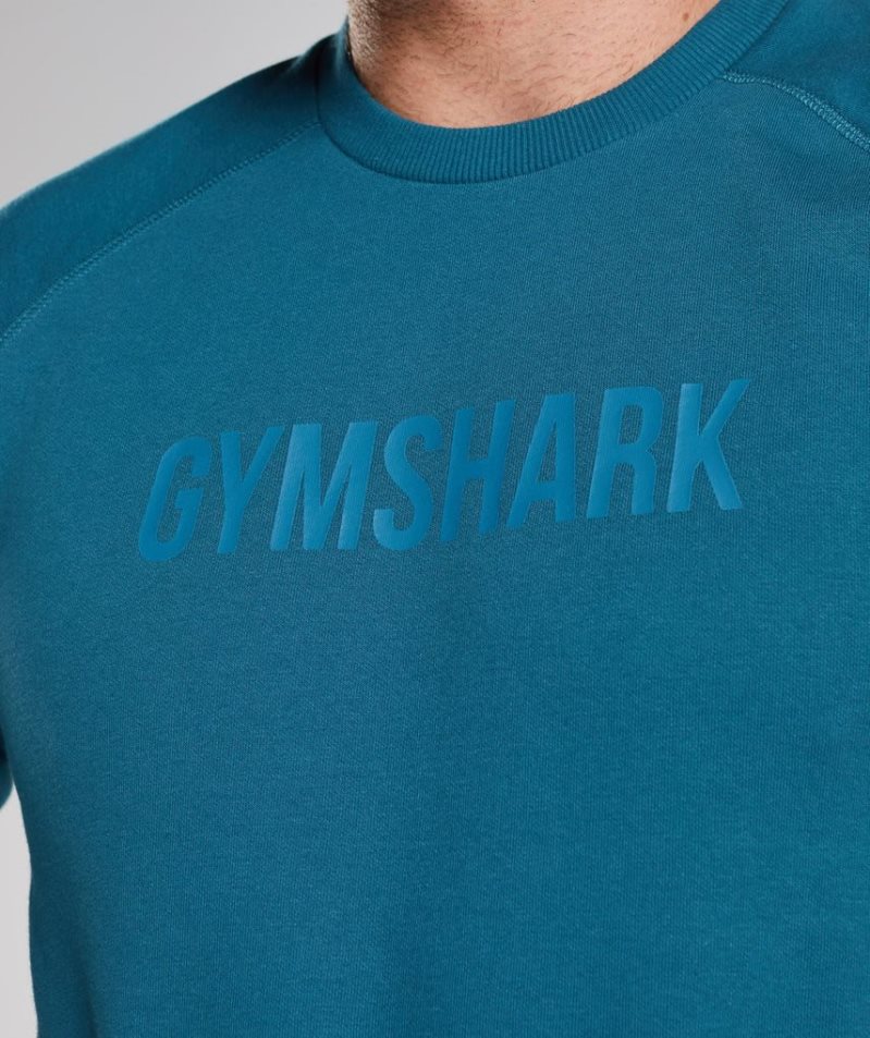 Gymshark Apollo Crew Sweatshirts Herren Türkis | 95102DGBE