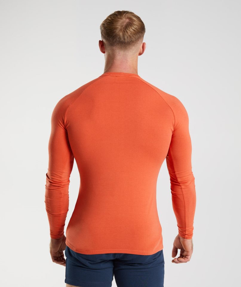 Gymshark Apollo Long Sleeve T-shirts Herren Orange | 38942NRVU