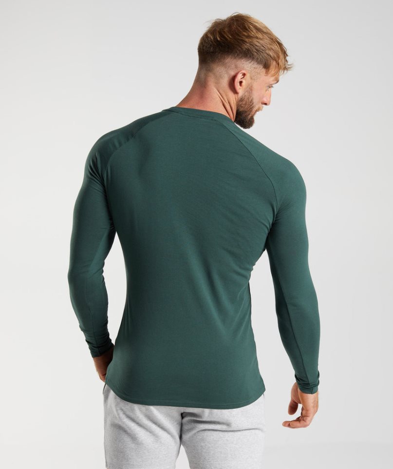 Gymshark Apollo Long Sleeve T-shirts Herren Grün | 46307ZISP