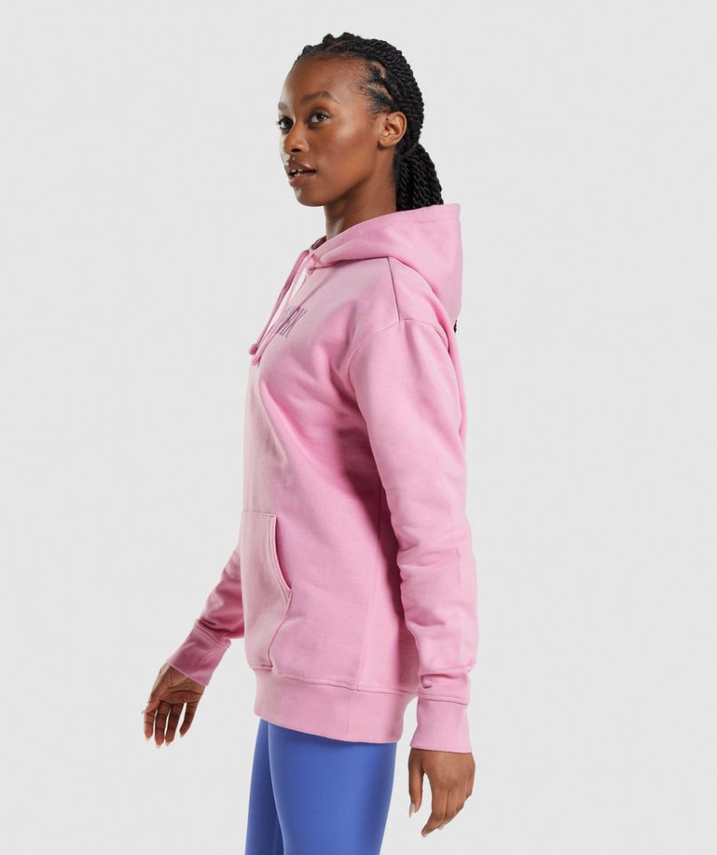 Gymshark Apollo Oversized Hoodie Damen Rosa | 21589ZQGJ