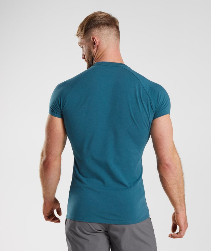 Gymshark Apollo T-shirts Herren Blau | 47385PXVI