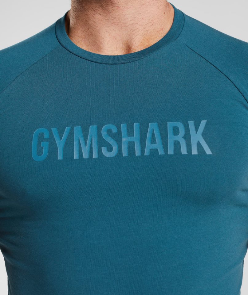 Gymshark Apollo T-shirts Herren Blau | 47385PXVI