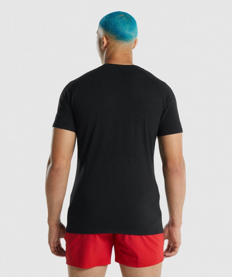 Gymshark Apollo T-shirts Herren Schwarz | 54820ZCIA