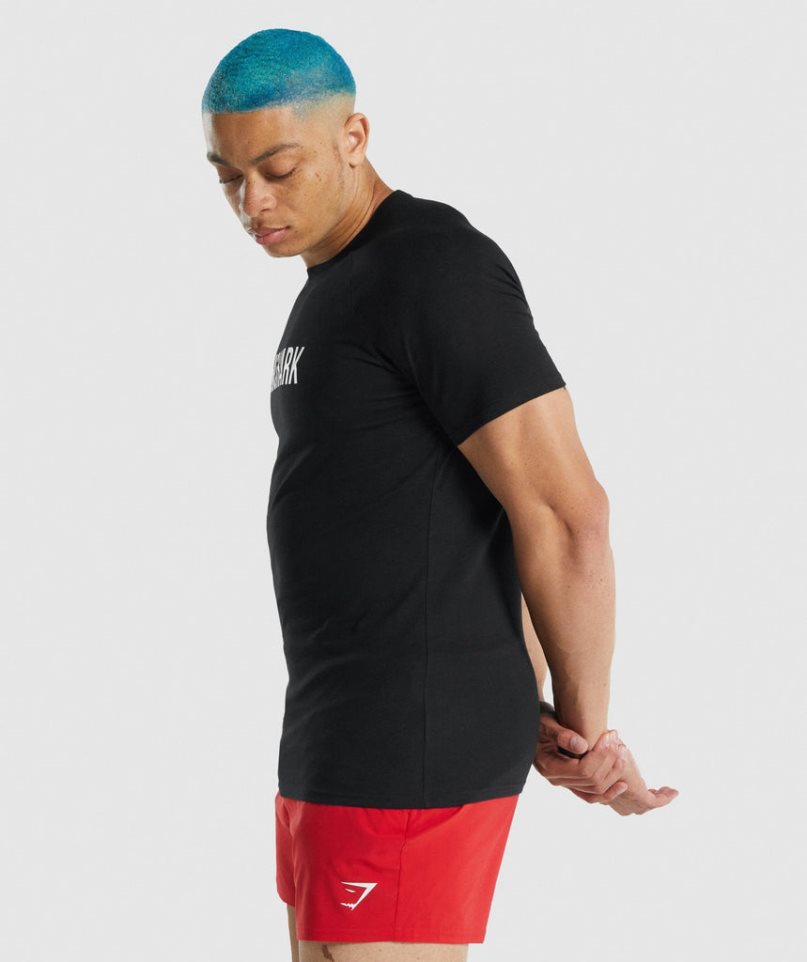 Gymshark Apollo T-shirts Herren Schwarz | 54820ZCIA