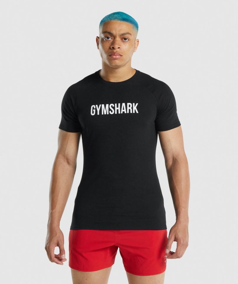 Gymshark Apollo T-shirts Herren Schwarz | 54820ZCIA