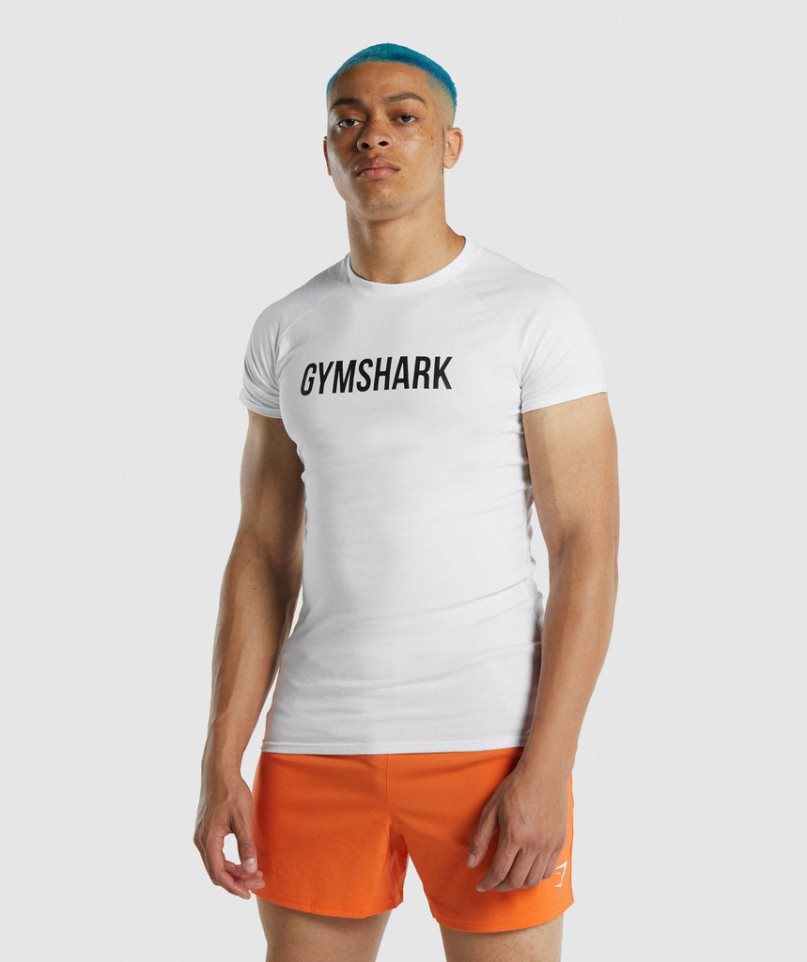 Gymshark Apollo T-shirts Herren Weiß | 21759IXAZ