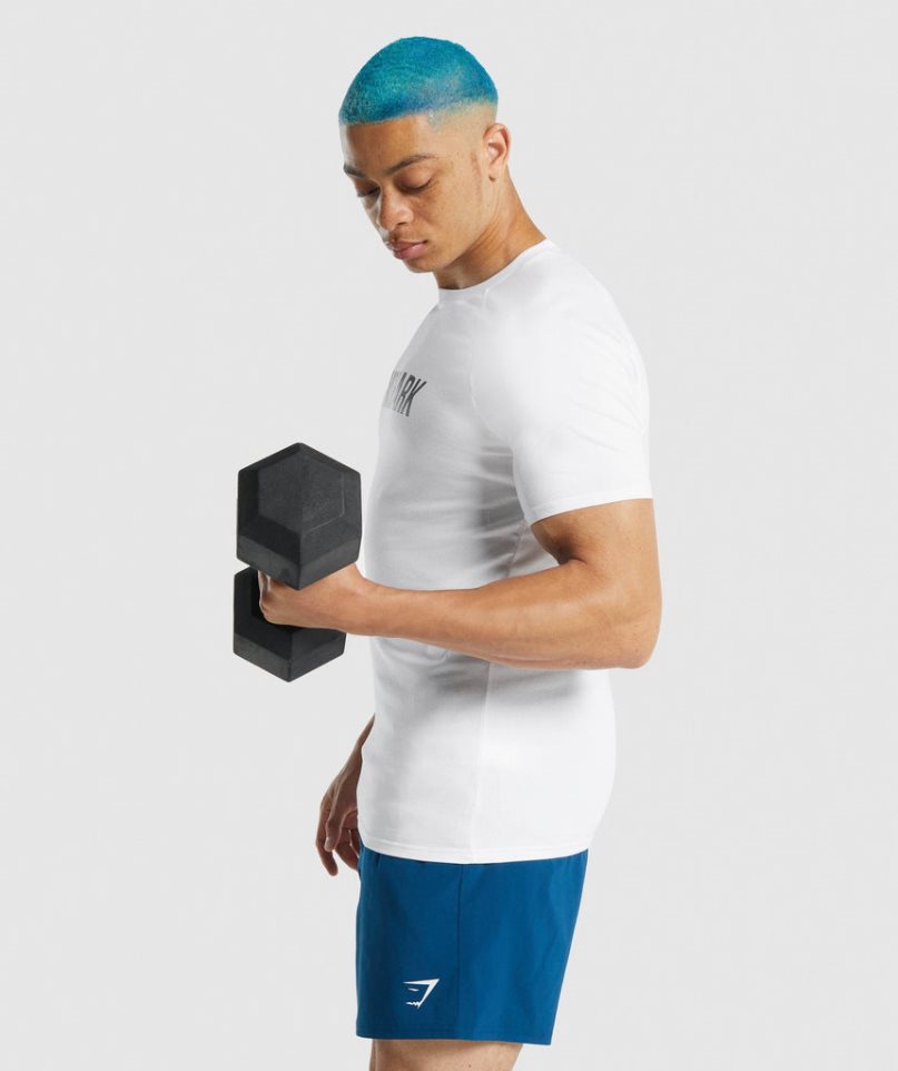 Gymshark Apollo T-shirts Herren Weiß | 27851KSLQ