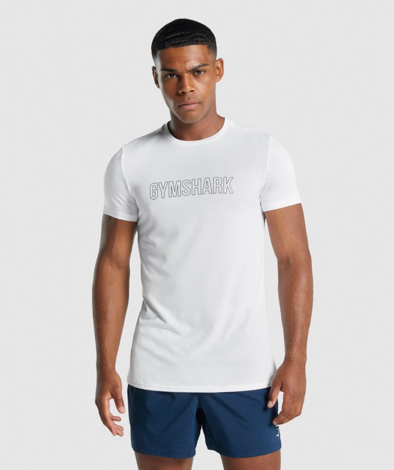 Gymshark Arrival Graphic T-shirts Herren Weiß | 30197IXSP