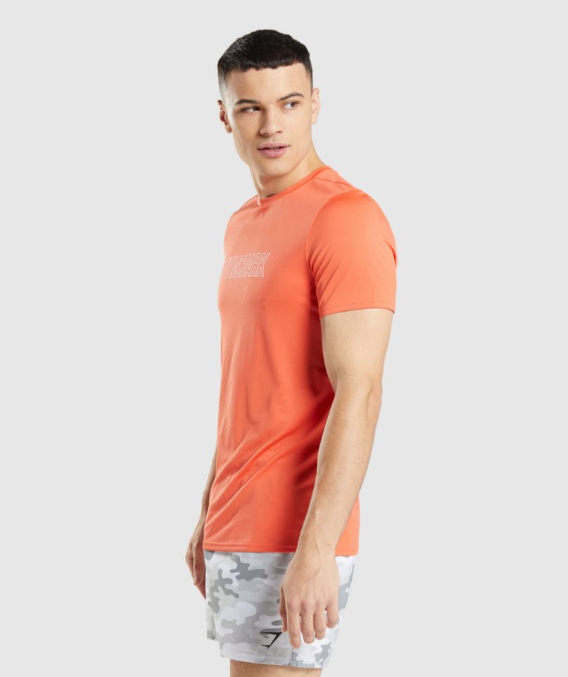 Gymshark Arrival Graphic T-shirts Herren Orange | 62108MXPZ