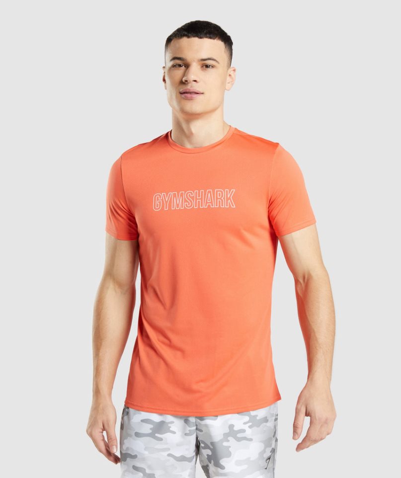 Gymshark Arrival Graphic T-shirts Herren Orange | 62108MXPZ