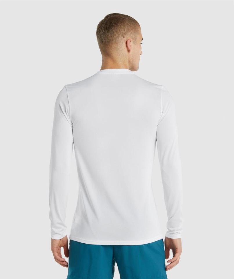 Gymshark Arrival Long Sleeve T-shirts Herren Weiß | 13624PVDT