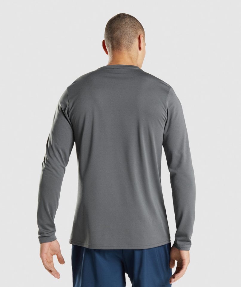 Gymshark Arrival Long Sleeve T-shirts Herren Grau | 67102NSHW