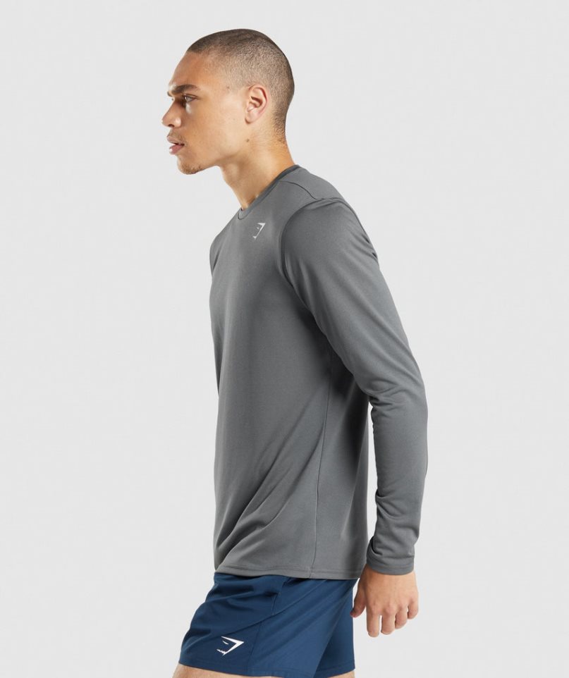 Gymshark Arrival Long Sleeve T-shirts Herren Grau | 67102NSHW