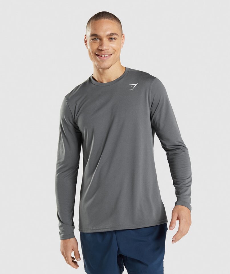 Gymshark Arrival Long Sleeve T-shirts Herren Grau | 67102NSHW