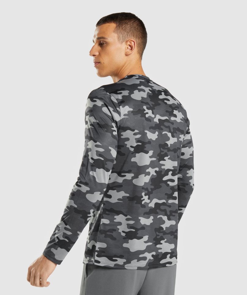 Gymshark Arrival Long Sleeve T-shirts Herren Camouflage | 69821XZIH