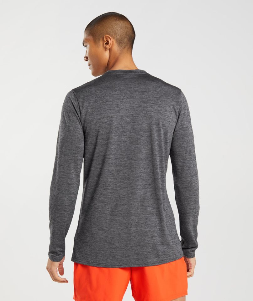 Gymshark Arrival Long Sleeve T-shirts Herren Dunkelgrau | 76321EKWM