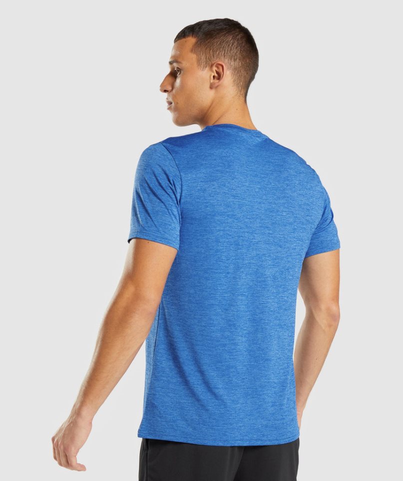 Gymshark Arrival Marl T-shirts Herren Blau | 03145MBGL