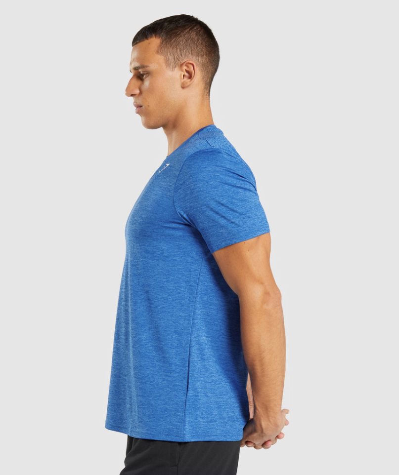 Gymshark Arrival Marl T-shirts Herren Blau | 03145MBGL