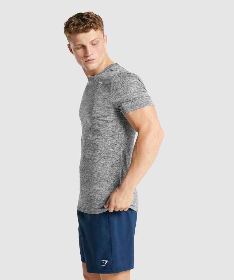 Gymshark Arrival Marl T-shirts Herren Grau | 90841VAMK