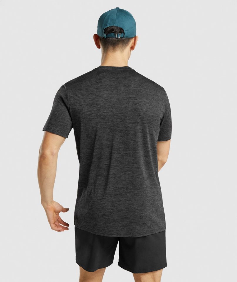 Gymshark Arrival Marl T-shirts Herren Schwarz | 27598EQHC