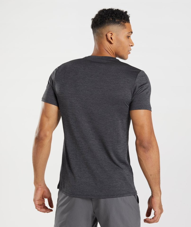 Gymshark Arrival Marl T-shirts Herren Schwarz | 28916CVIF