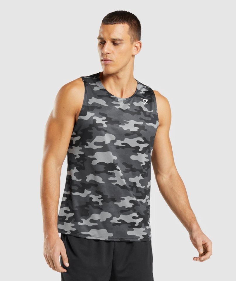 Gymshark Arrival Muskelshirt Herren Camouflage | 45736VCOX