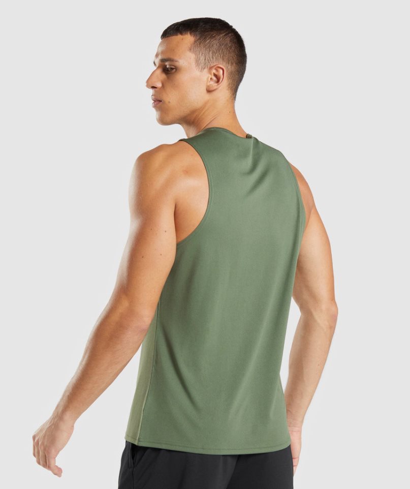 Gymshark Arrival Muskelshirt Herren Olivgrün | 02564YUBL