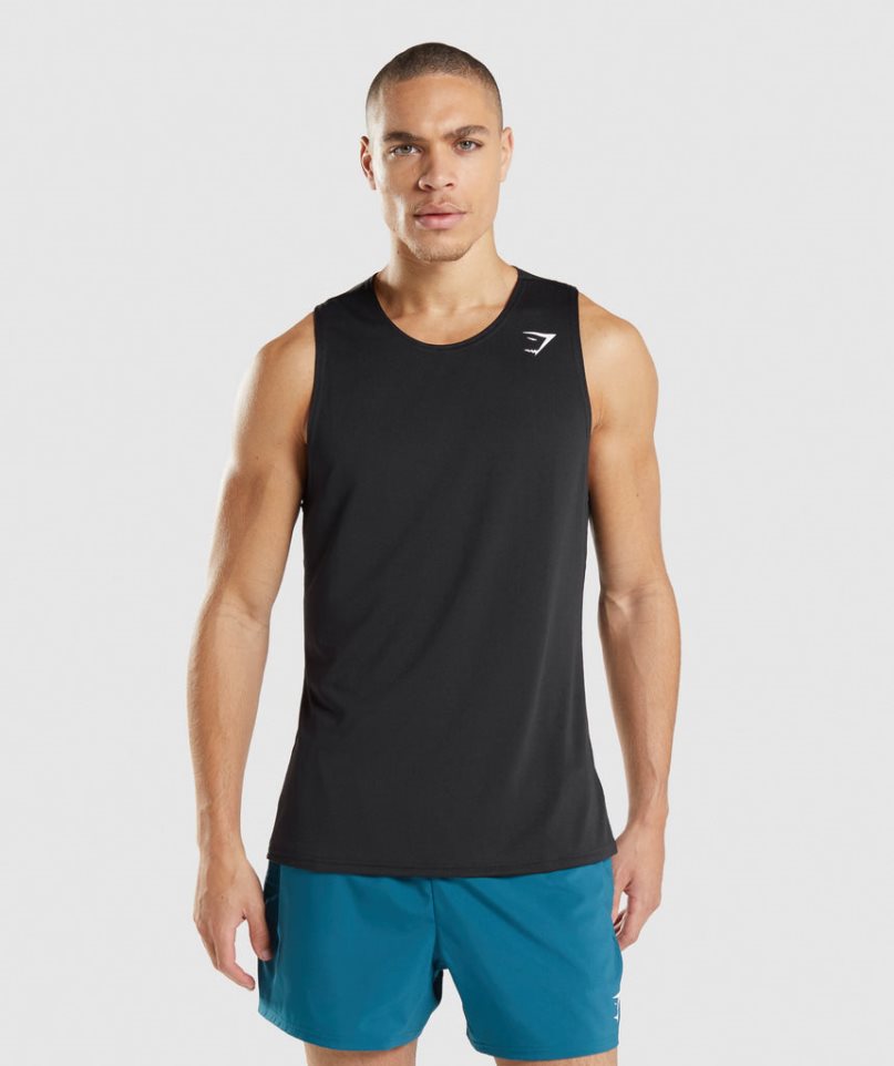 Gymshark Arrival Muskelshirt Herren Schwarz | 90612ZQGN