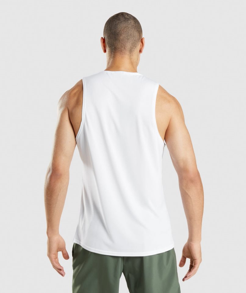 Gymshark Arrival Muskelshirt Herren Weiß | 90481WVBC