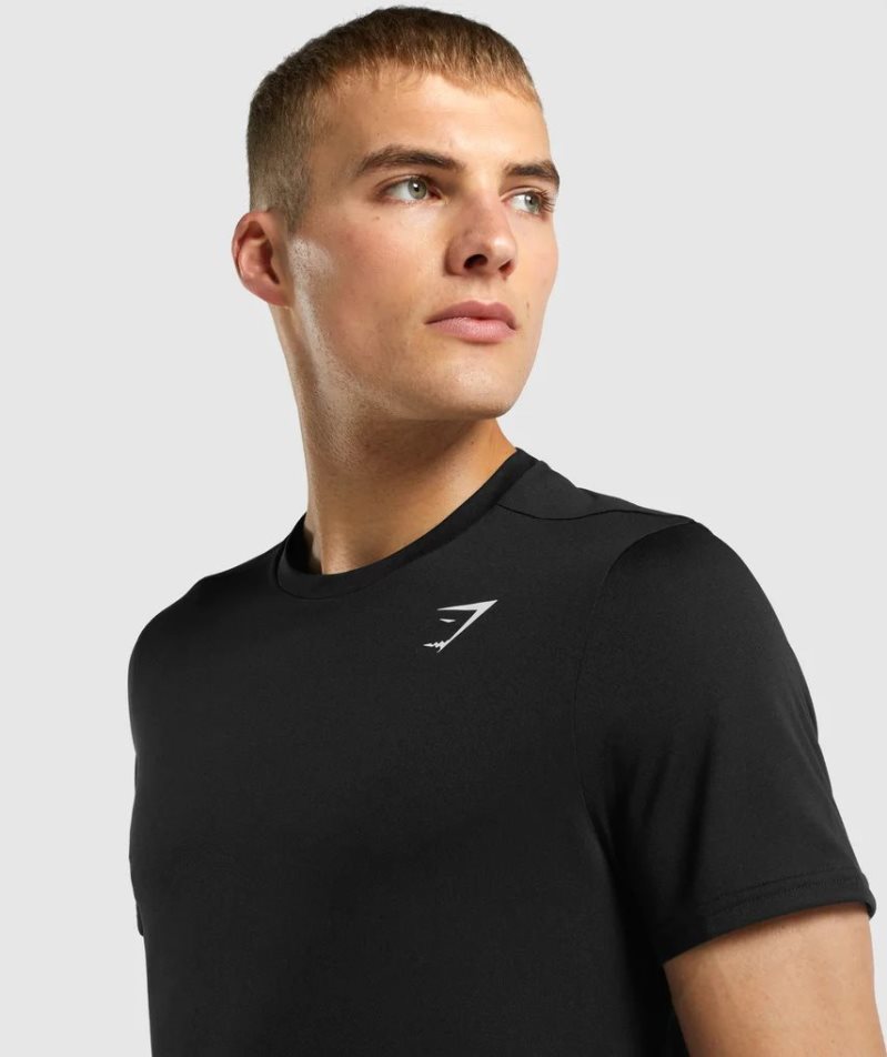 Gymshark Arrival Regular Fit T-shirts Herren Schwarz | 57068LZBP