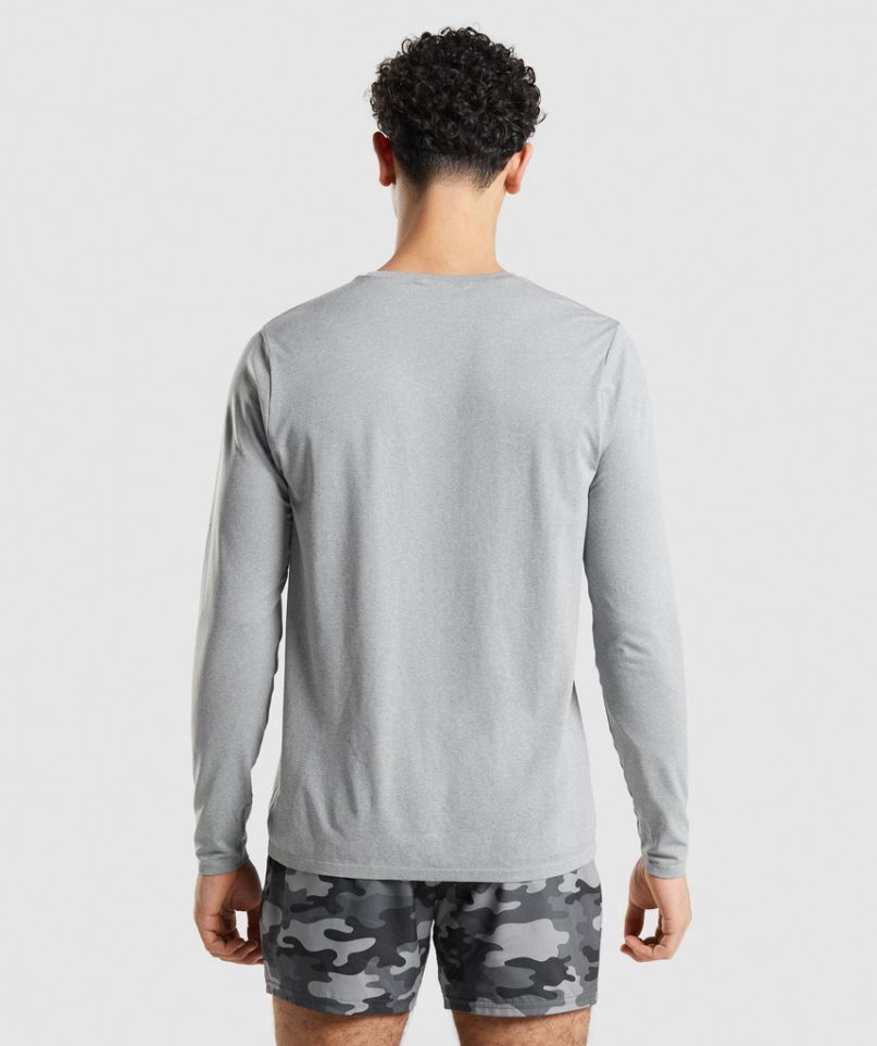 Gymshark Arrival Seamless Long Sleeve T-shirts Herren Grau | 89106PQUX