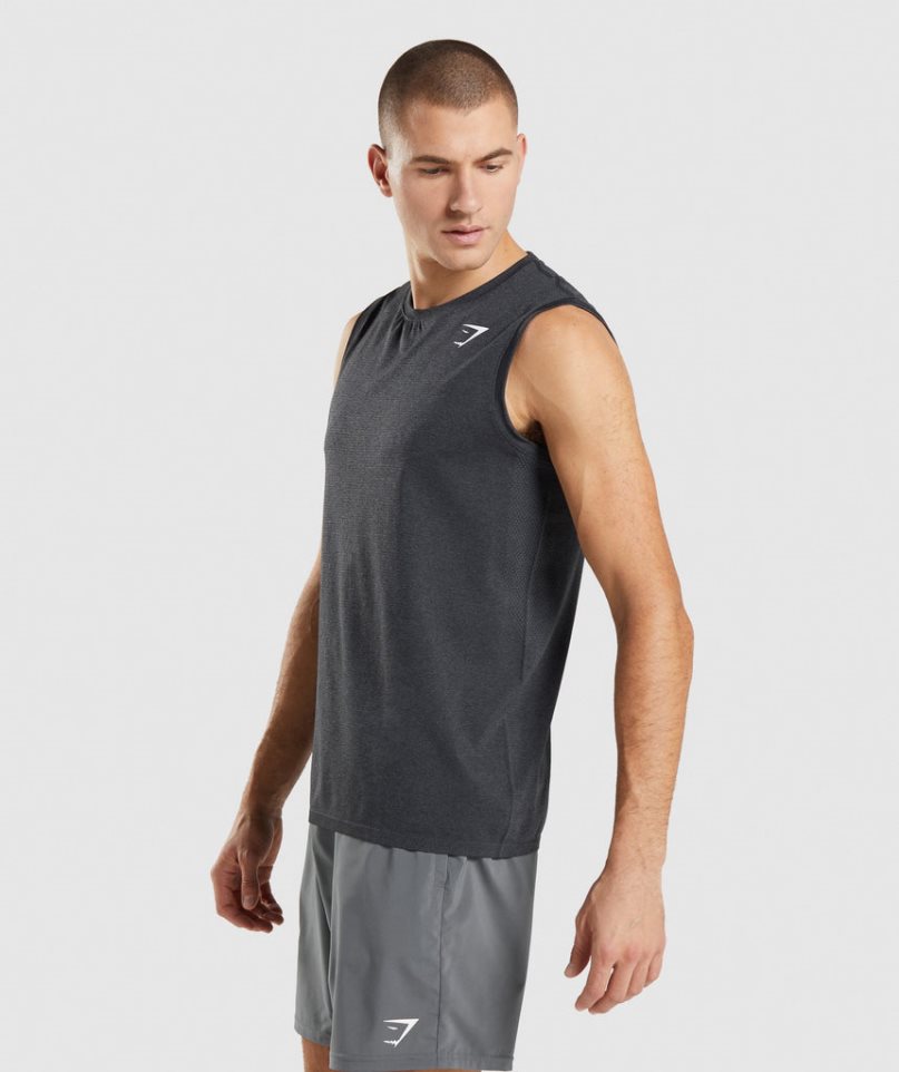 Gymshark Arrival Seamless Muskelshirt Herren Schwarz | 67349ADBN