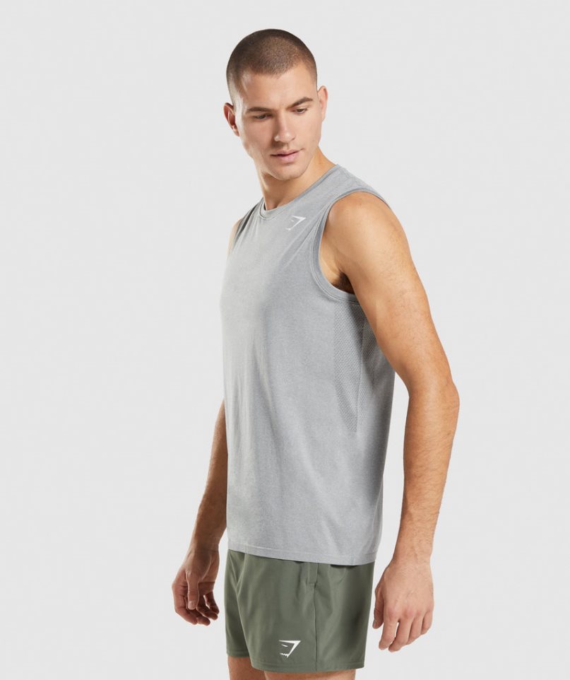 Gymshark Arrival Seamless Muskelshirt Herren Grau | 94065PKDZ