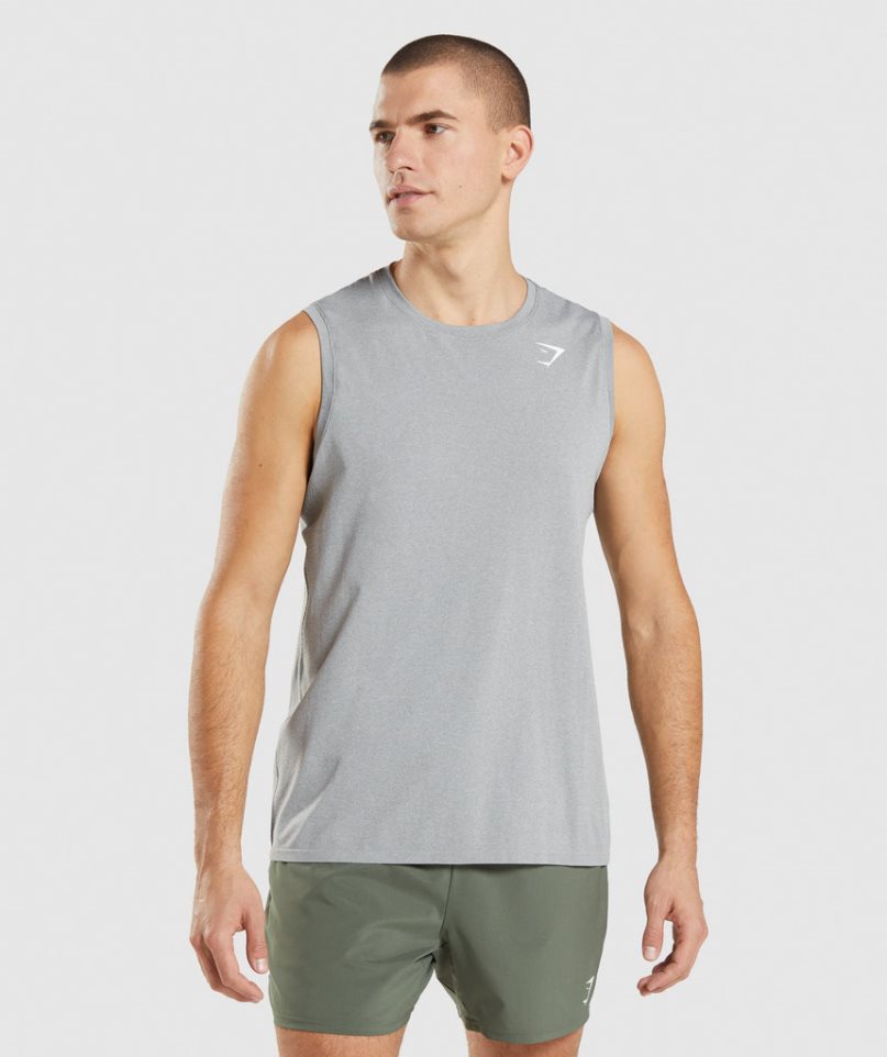 Gymshark Arrival Seamless Muskelshirt Herren Grau | 94065PKDZ