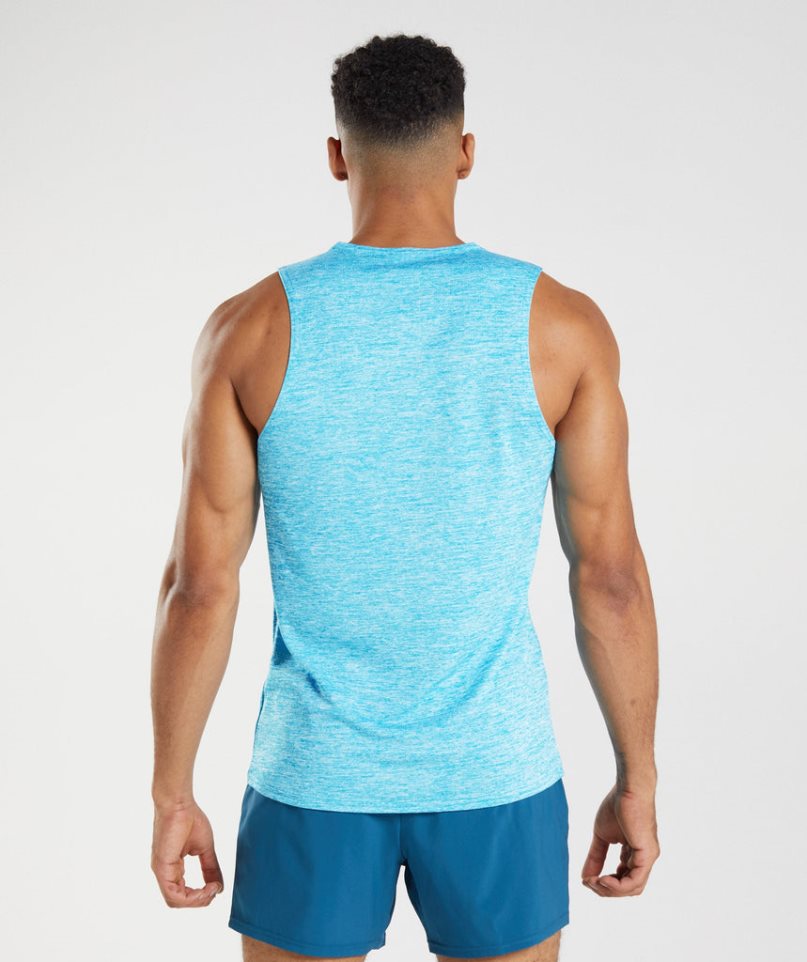 Gymshark Arrival Slim Marl Muskelshirt Herren Türkis | 25809NMEL