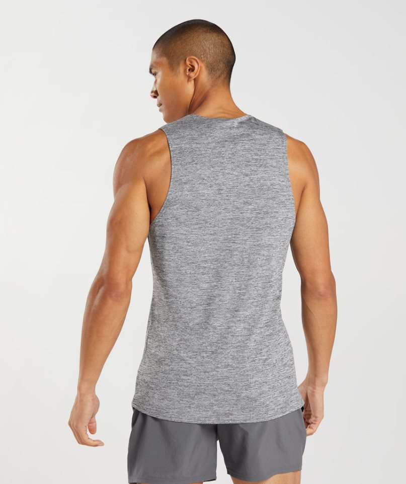 Gymshark Arrival Slim Marl Muskelshirt Herren Grau | 97350HFRG