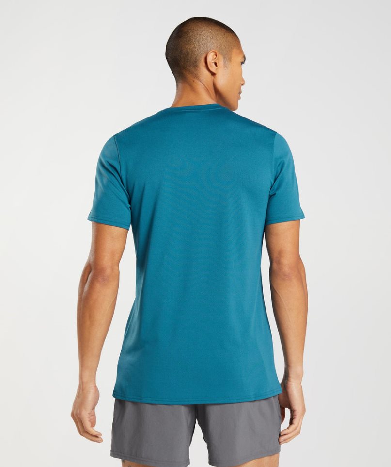 Gymshark Arrival T-shirts Herren Blau | 43017KHLO