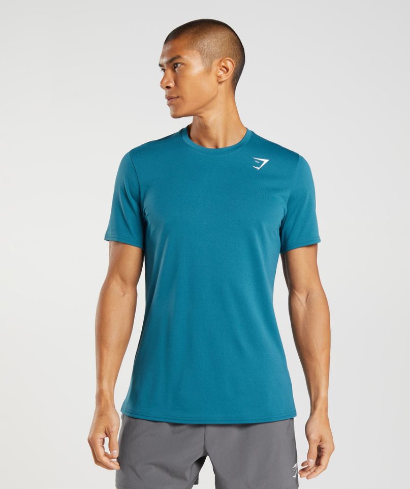 Gymshark Arrival T-shirts Herren Blau | 43017KHLO