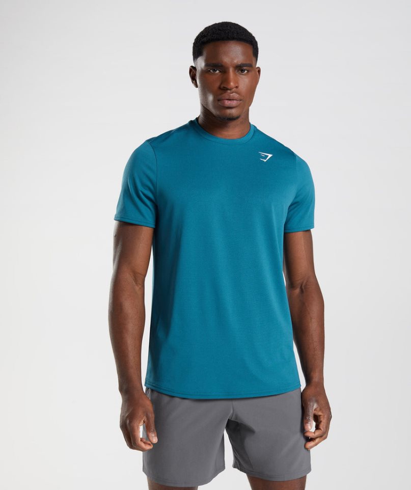 Gymshark Arrival T-shirts Herren Blau | 83109DORZ