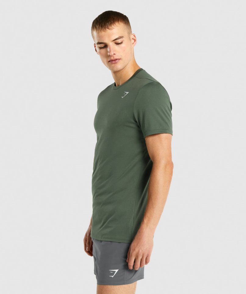 Gymshark Arrival T-shirts Herren Grün | 81492LUKV