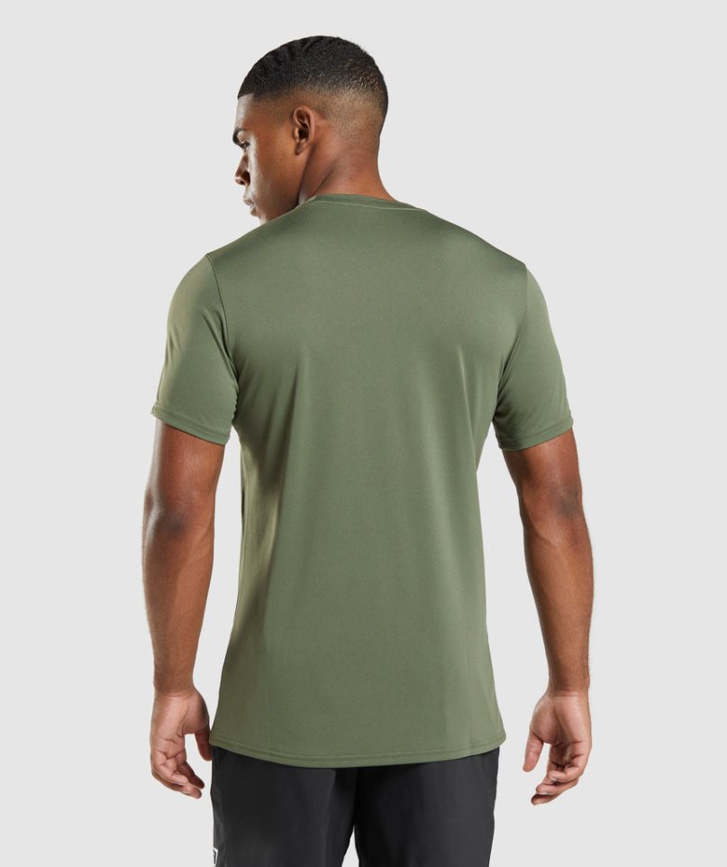 Gymshark Arrival T-shirts Herren Olivgrün | 58439HIZY