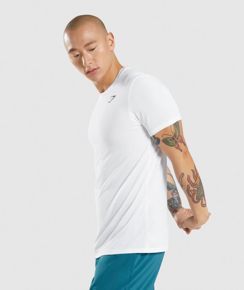 Gymshark Arrival T-shirts Herren Weiß | 48269MTOD