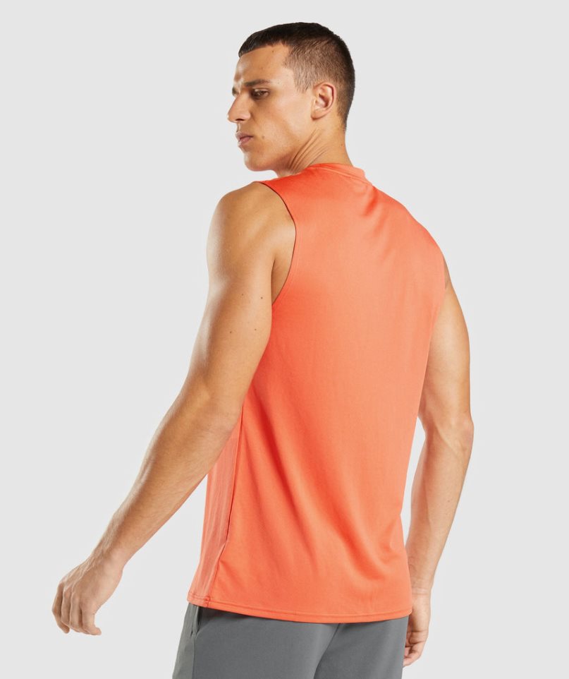 Gymshark Arrival Ärmellose Muskelshirt Herren Orange | 58340MORB