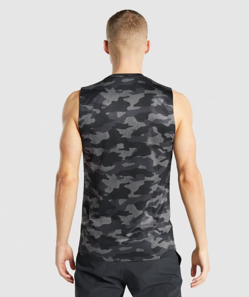 Gymshark Arrival Ärmellose T-shirts Herren Camouflage | 84760GFXV