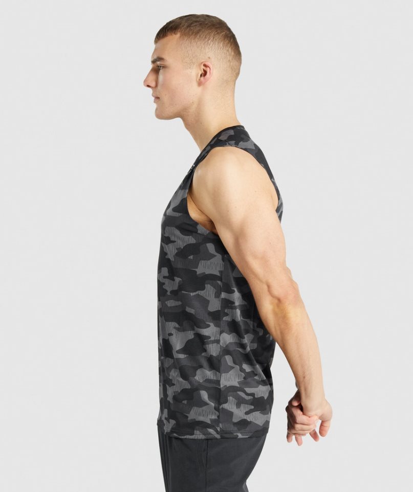 Gymshark Arrival Ärmellose T-shirts Herren Camouflage | 84760GFXV