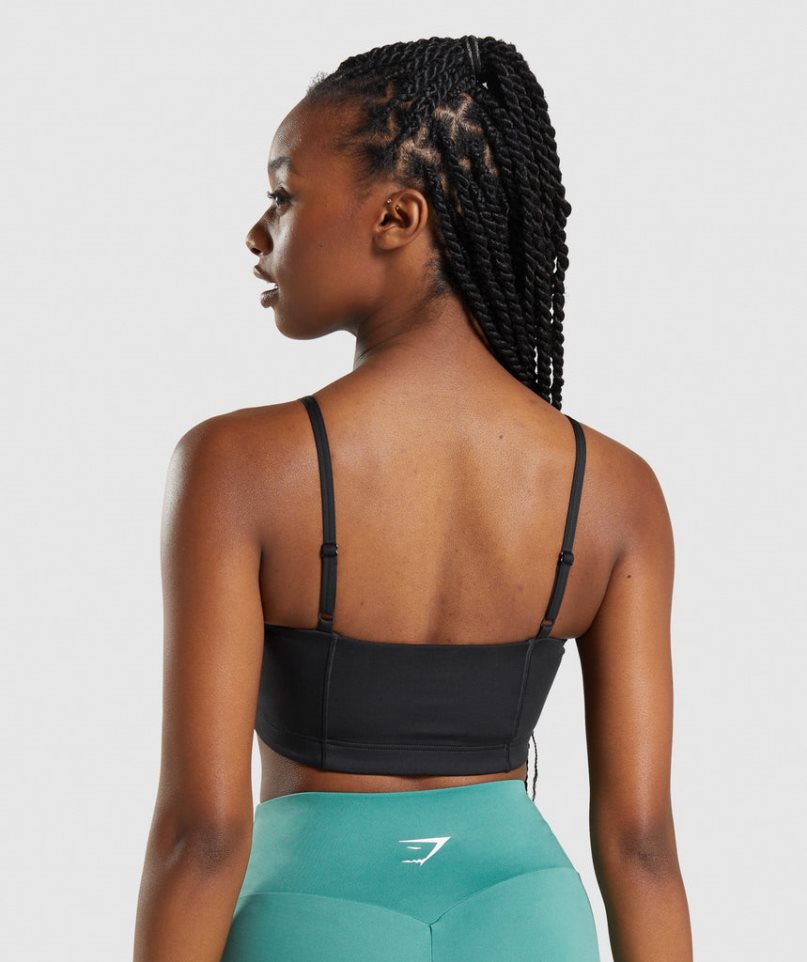 Gymshark Bandeau Sport Bh Damen Schwarz | 48173KSVI