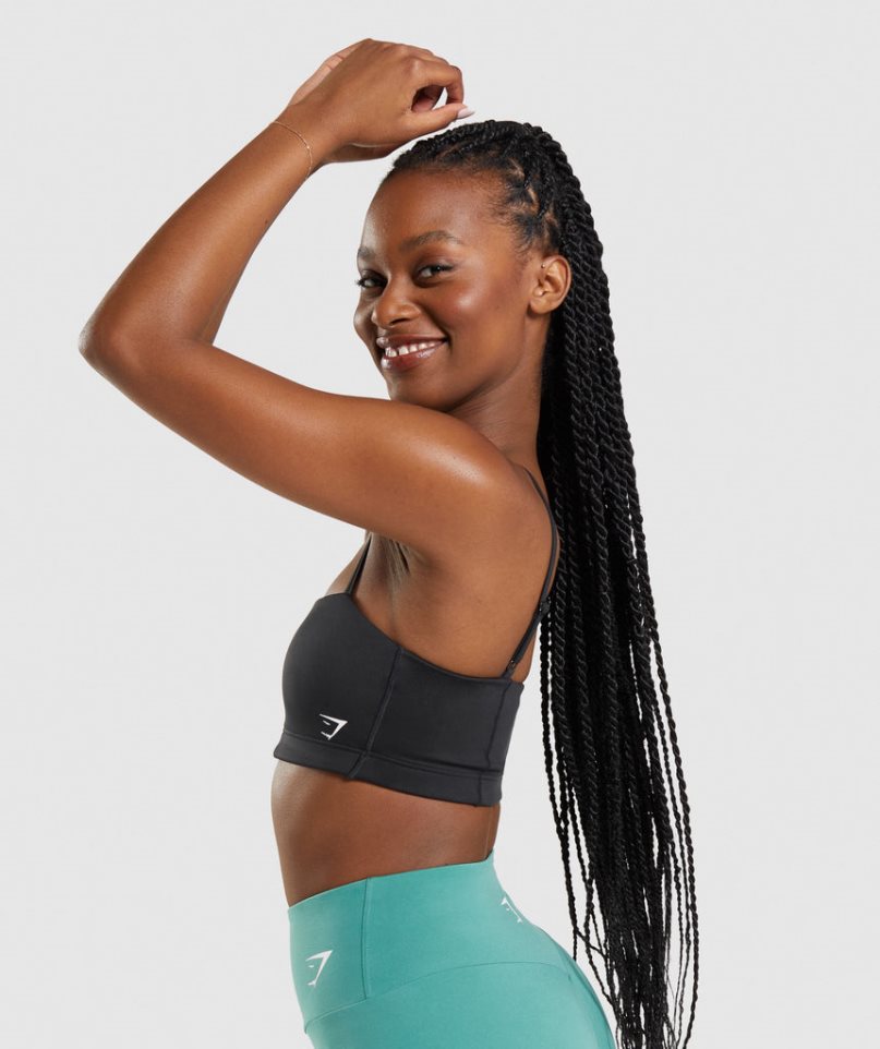 Gymshark Bandeau Sport Bh Damen Schwarz | 48173KSVI