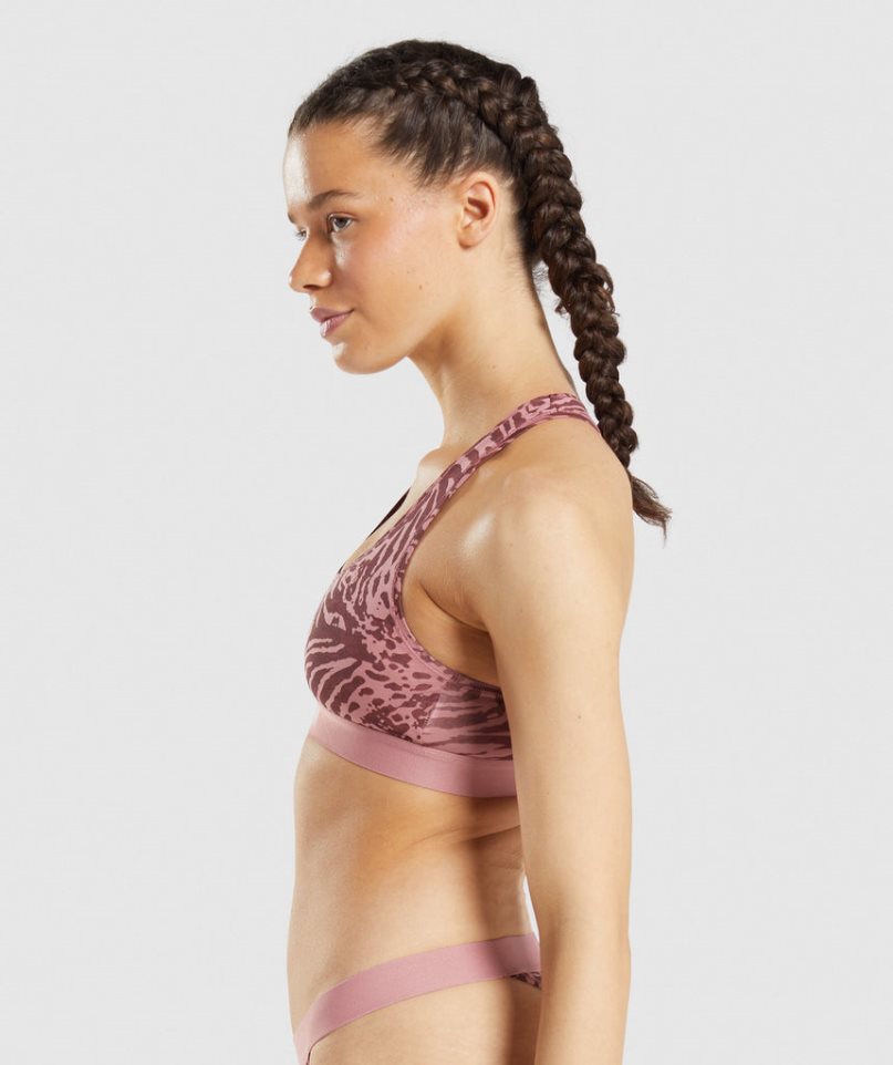 Gymshark Baumwoll Bralette Unterwäsche Damen Rosa | 13749PCJS